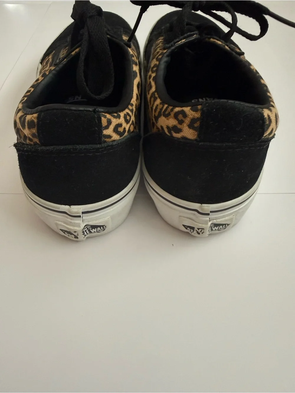 Vans Kids Leopard-Print Black Suede Low-Top Sneakers